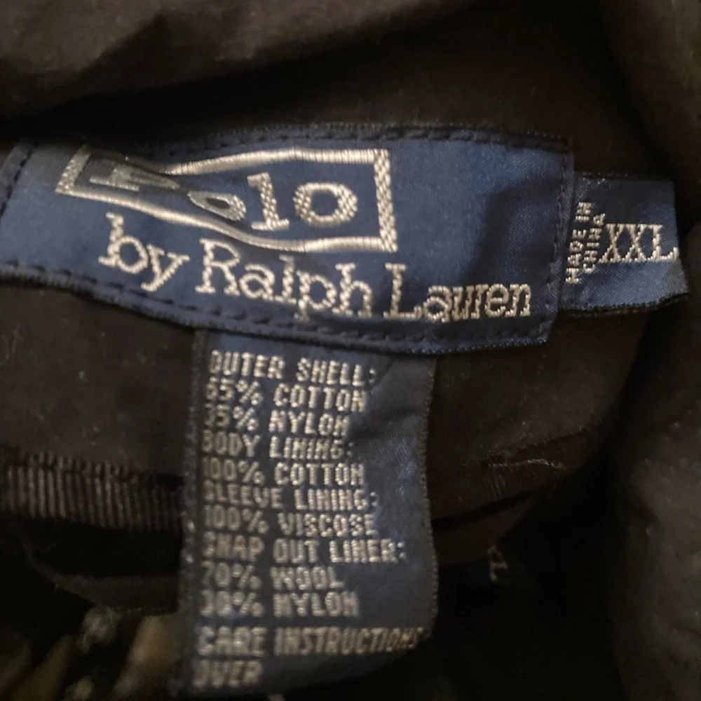 Vintage Polo Ralph Lauren Black‎ Trench Rain Lined Coat Zip Up Button Jac…